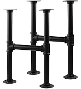 Amazon.com: MUZIK Industrial Pipe Table Legs Set - Dark Grey Rough